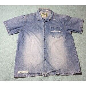 Parasuco Jeans Men's Denim Short Sleeve Button Up Shirt XXL Pocket Design...